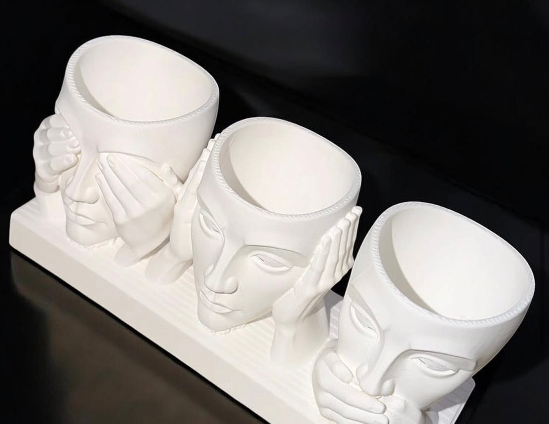 NON VEDO, NON PARLO, NON SENTO Scultura 3D - TN.01