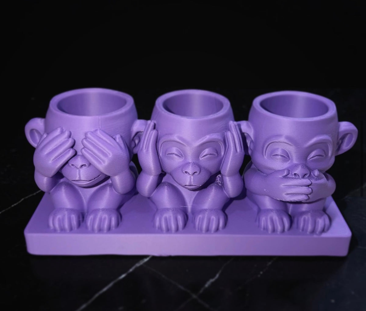 THREE WISE MONKEYS Scultura 3D - TN.01