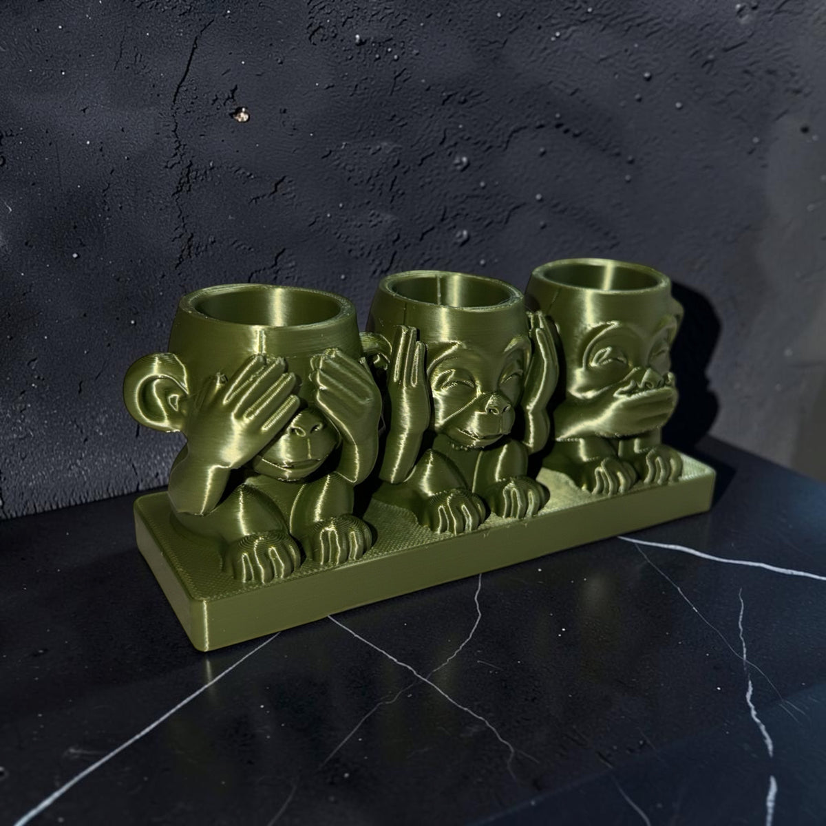 NON VEDO, NON SENTO, NON PARLO Scultura 3D - TN.01